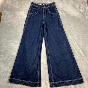 A.Lab Digital Raver Turntable Jeans Womens 0 Wide Leg Baggy Skater Grunge